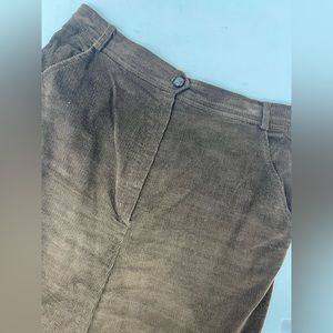 The Villager Vintage Lined Trousers Mid Length Size 12 Brown Clean GHR7